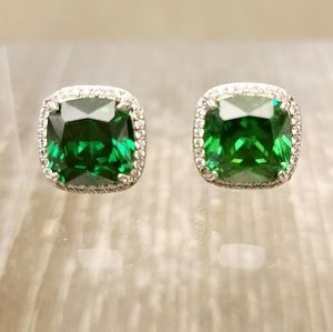 Emerald Imitation Studs